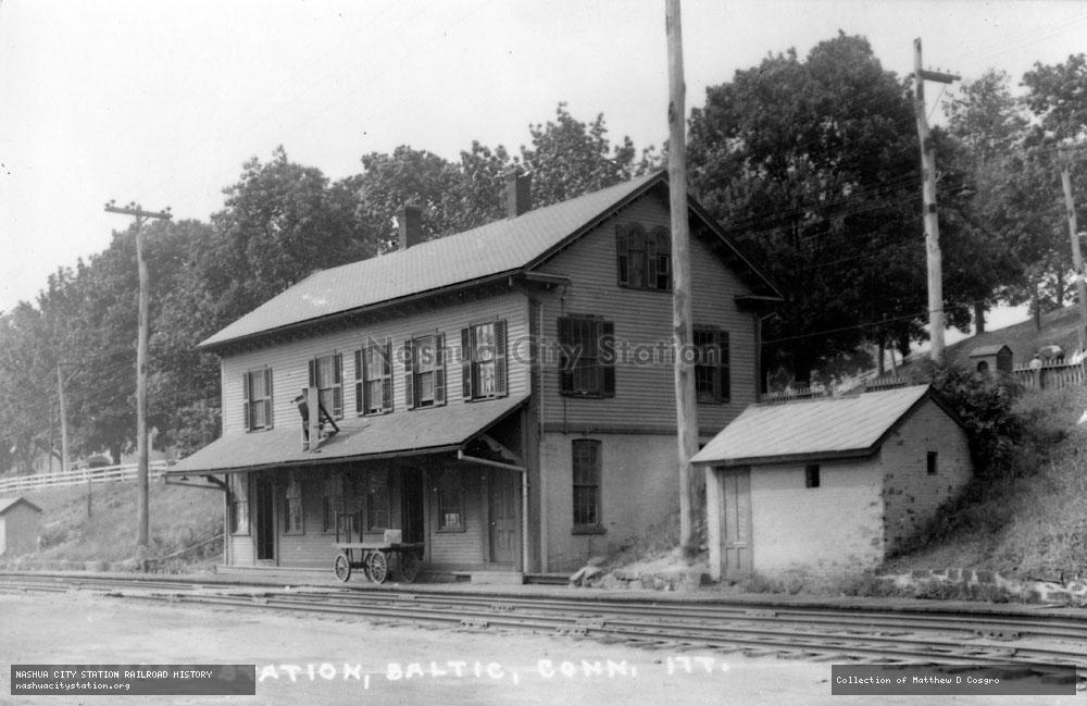 Postcard: Railroad Station, Baltic, Connecticut